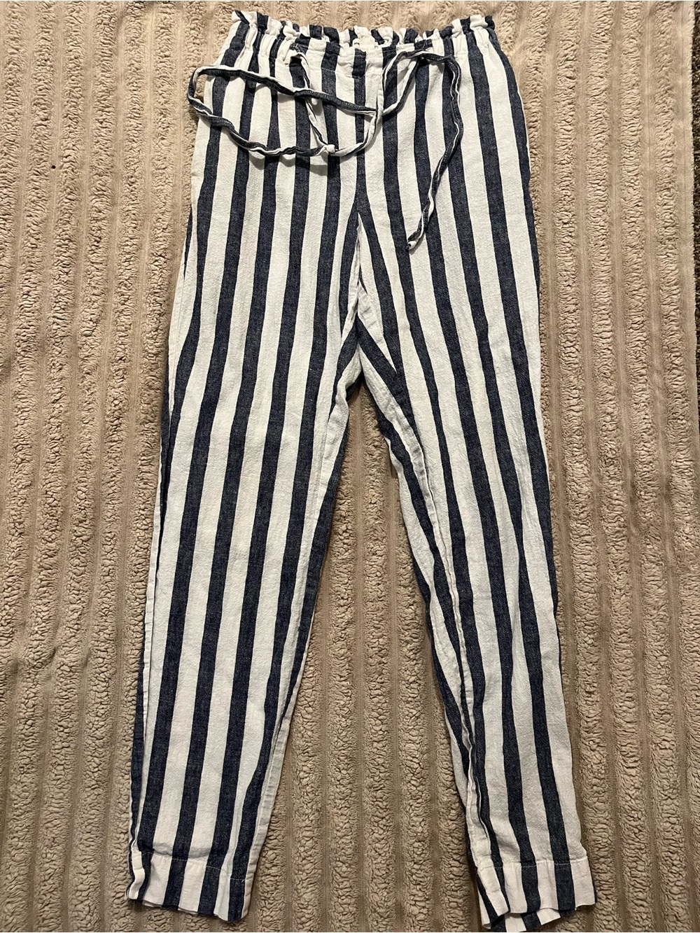 Beach Lunch Lounge Collection XS Pants Blue and White